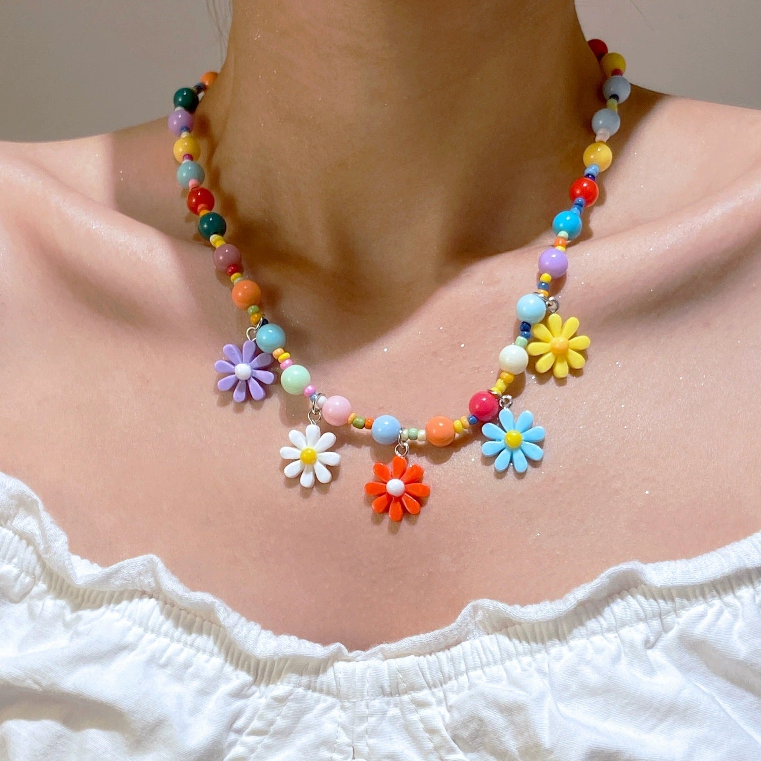 Wholesale Fresh  Flower Necklace